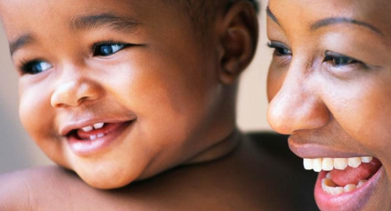 African American woman with African American baby