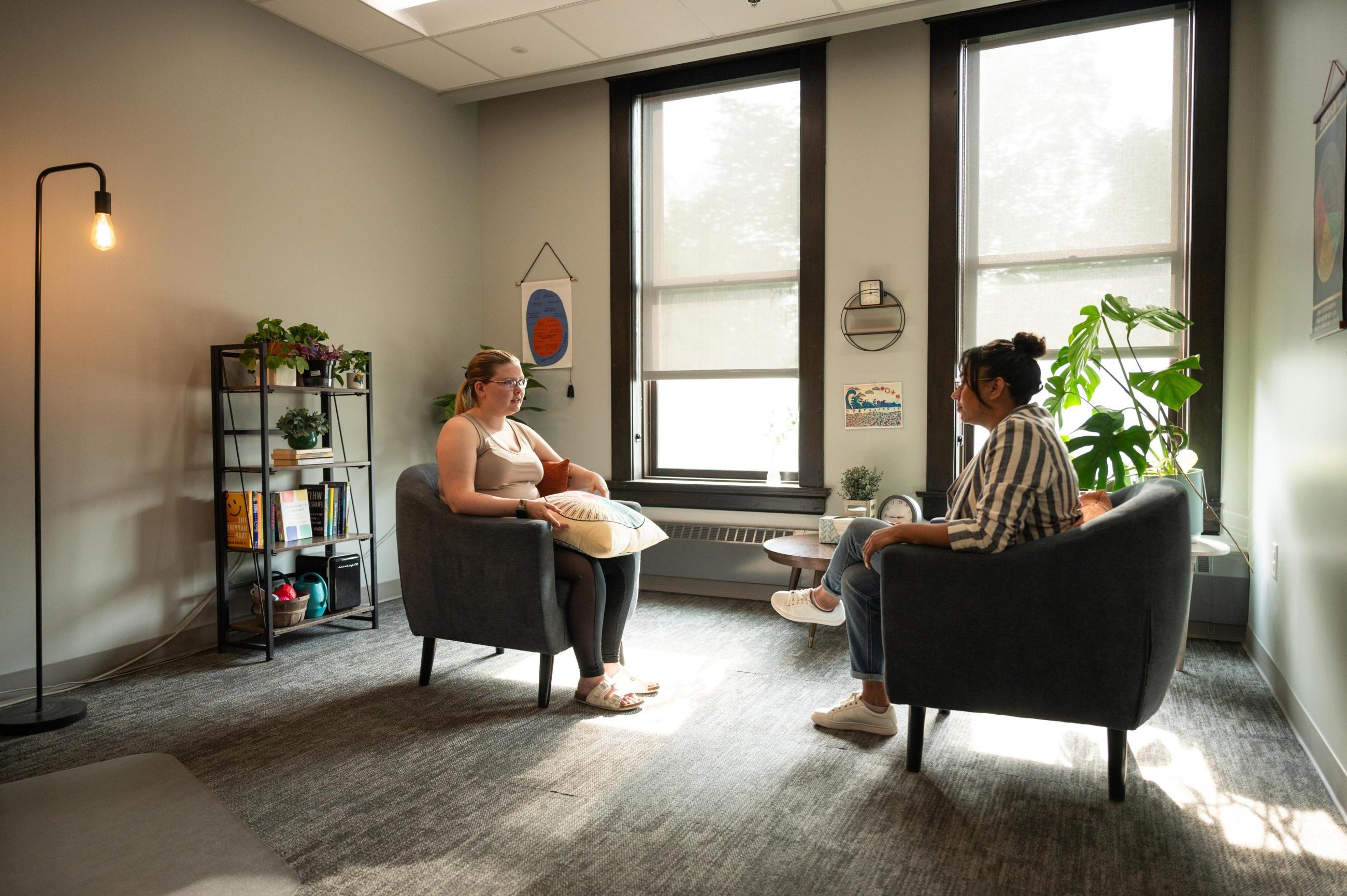 Photo of students at Counseling Center